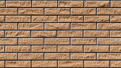 Textured clinker brickwork with deep joints