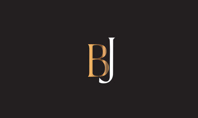 BJ, JB, J, B Abstract Letters Logo Monogram	