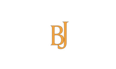 BJ, JB, J, B Abstract Letters Logo Monogram	
