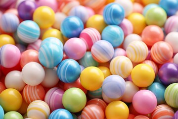 Vibrant Abstract 3D Balls on Pastel Colored Background - Eye-Catching Artistic Display