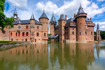 Fototapeta premium Medieval De Haar castle near Utrecht, Netherlands