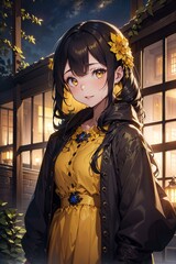 Beautiful anime girl illustration