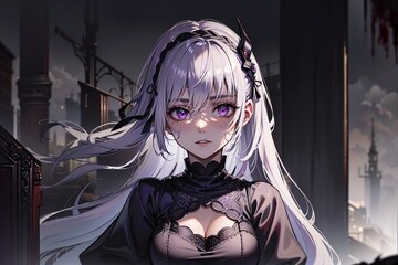 Beautiful anime girl illustration