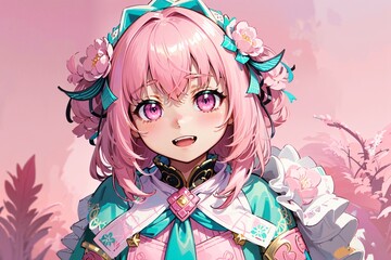 Beautiful anime girl illustration