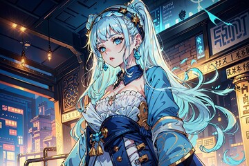 Beautiful anime girl illustration