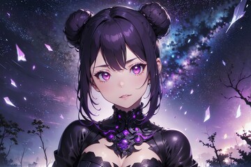 Beautiful anime girl illustration