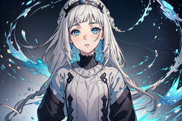 Beautiful anime girl illustration