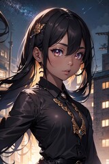Beautiful anime girl illustration
