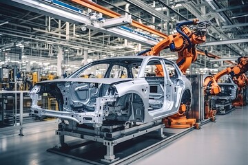 Modern automated car production line