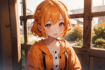 Beautiful anime girl illustration