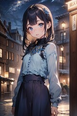 Beautiful anime girl illustration