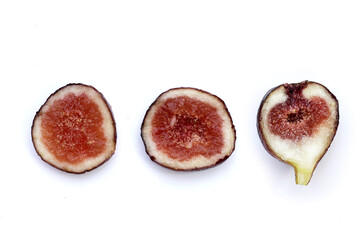 Fresh figs on white background.