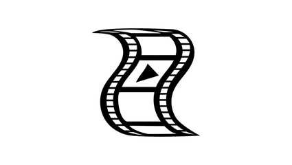 Film Strip, black isolated silhouette