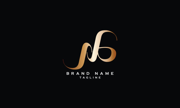 FDB, FBD, DFB, DBF, BDF, BFD, NB, BN, Abstract initial monogram letter alphabet logo design