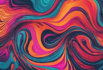 Obraz premium Modern colorful flow poster Wave Liquid shape color paint Art design for your design project Vector illustration stock illustrationMulti Colored Spray Splashing Backgrounds