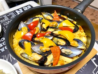 【おうちごはん】ワンパン料理パエリア