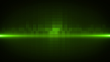 Abstract green light black line arrow polygon futuristic direction design modern technology background illustration.