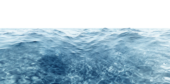 Sea water surface cut out