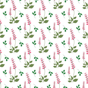 Free vector watercolor green foliage seamless pattern