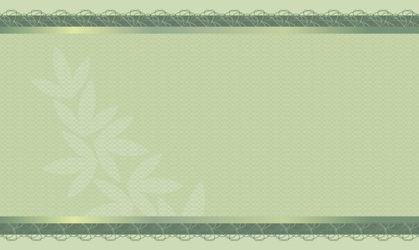 green guilloche background for a banknote with protection
