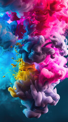 Abstract background. Liquids mixing together