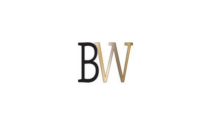 BW, WB, W, B Abstract Letters Logo Monogram	