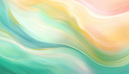 Abstract background with waves. Pastel color curve wallpaper. 