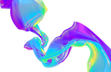 Art colorful wave curves, abstract flow background, 3d render