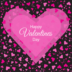 Hearts Background for Happy Valentine's Day Design Vector Illustration Card 