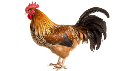 Rooster isolated on a transparent background