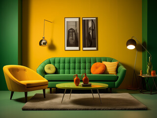 Creative colorful Interior illustration