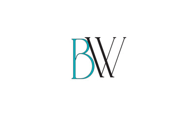 BW, WB, W, B Abstract Letters Logo Monogram	