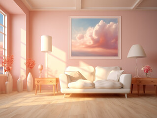 Fototapeta na wymiar Creative colorful Interior illustration