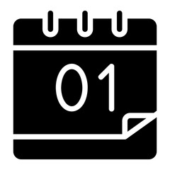 calendar glyph icon