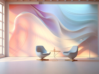Creative colorful Interior illustration
