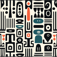 Cute Totem pattern and wallpaper