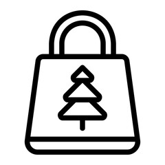 shopping bag line icon