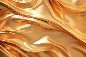 Melty metal texture with waves, liquid metallic silk wavy design. Abstract background with melty metallics.