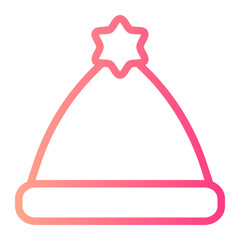 santa claus gradient icon
