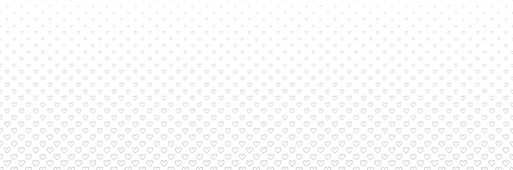 Zelfklevend Fotobehang Blended  black heart line on white for pattern and background, halftone effect, Valentine's background © Aoiiz
