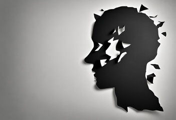 silhouette of a person with a head, digital art style, illustrative painting, v1