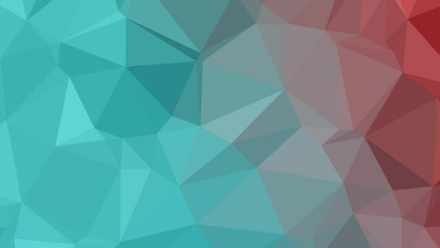 Abstract Velocity: Dynamic Low Poly Triangle Ballet - cyan, red