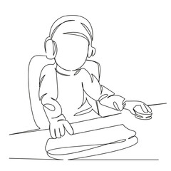 child playing computer