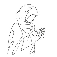 Muslim girl with a camera