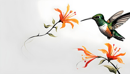 Fototapeta premium Isolate Hummingbird