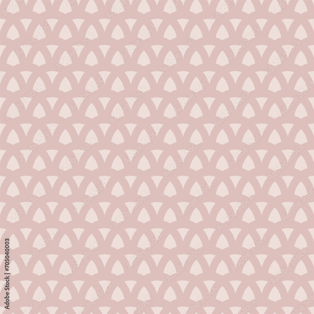 Poster decor abstract geometric elements in horizontal rows. isolated vector pink pastel seamless pattern o