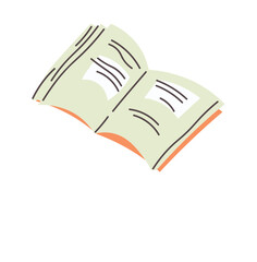 Book element of colorful set. This charming book illustration features a delightful cartoonish style that adds a touch of whimsy to reading adventures. Vector illustration.