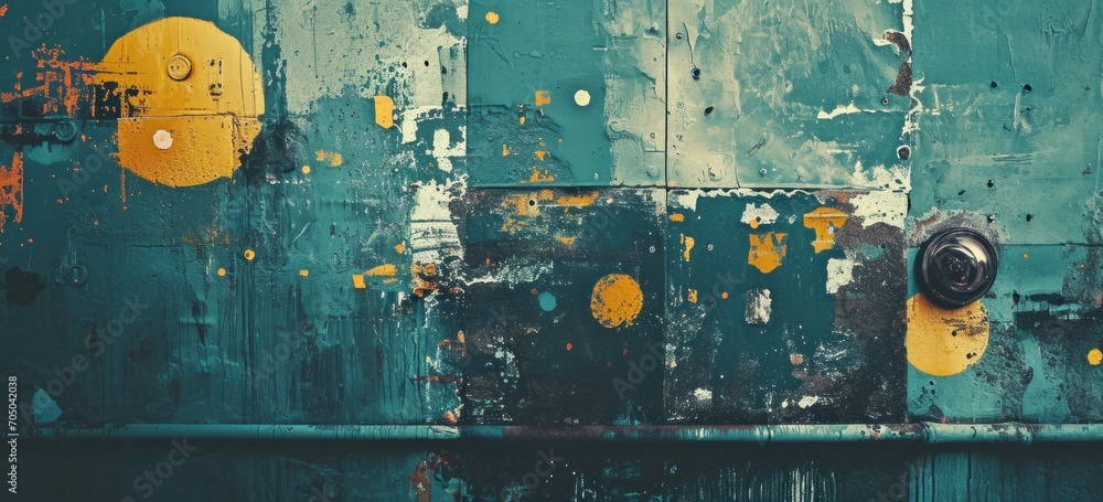 Poster textured abstract background with peeling paint and rustic elements. texture and patterns.