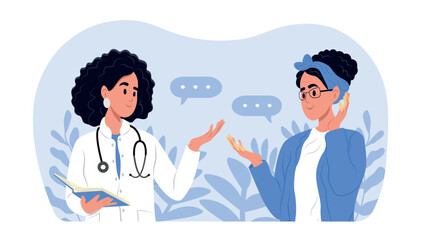 Fototapeta premium Raynaud's Awareness Month. A woman shows his hands with Raynaud's syndrome, Raynaud's phenomenon or Raynaud's disease to a doctor.