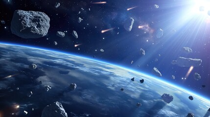 Space Weapons Shoot Down Asteroids and Meteorites